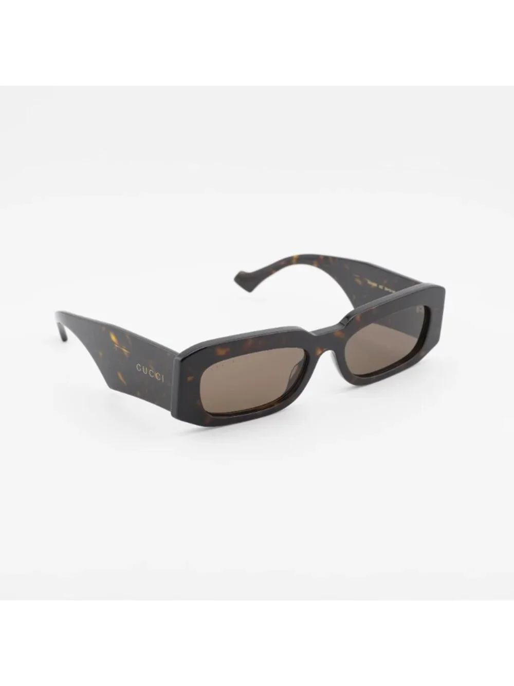 Gucci GG1426S 002 Sunglasses Havana Rectangle Frame, Brown Lenses